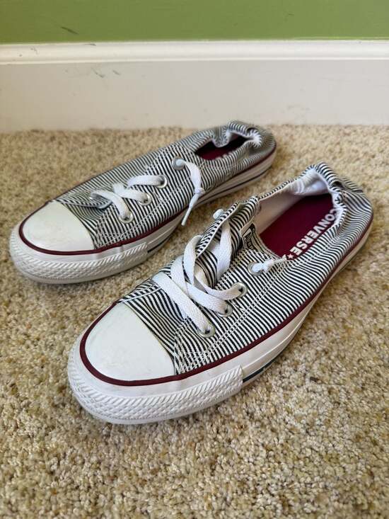 Converse Chuck Taylor All Star Shoreline Striped Slip-On Sneaker Women's Size 9 - Picture 3 of 5